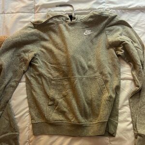 Nike Gray Crewneck Sweater Cozy Knit Design